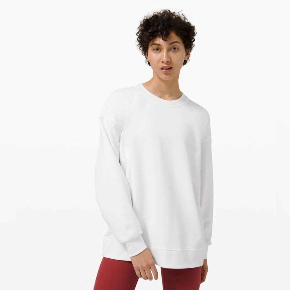 Lululemon- The Perfectly Oversized Crew- White- Large- Excellent‎ Condition!!